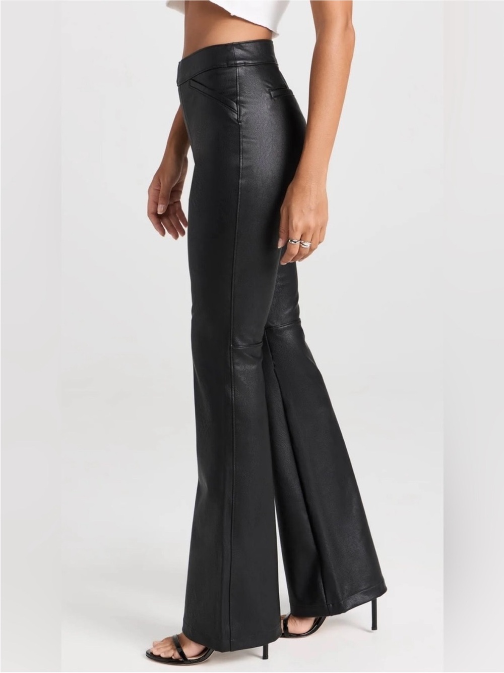 Spanx pull on flared leather pants - Picture 5 of 9